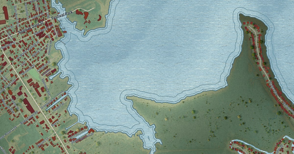 Map of Manteo, North Carolina in 2026