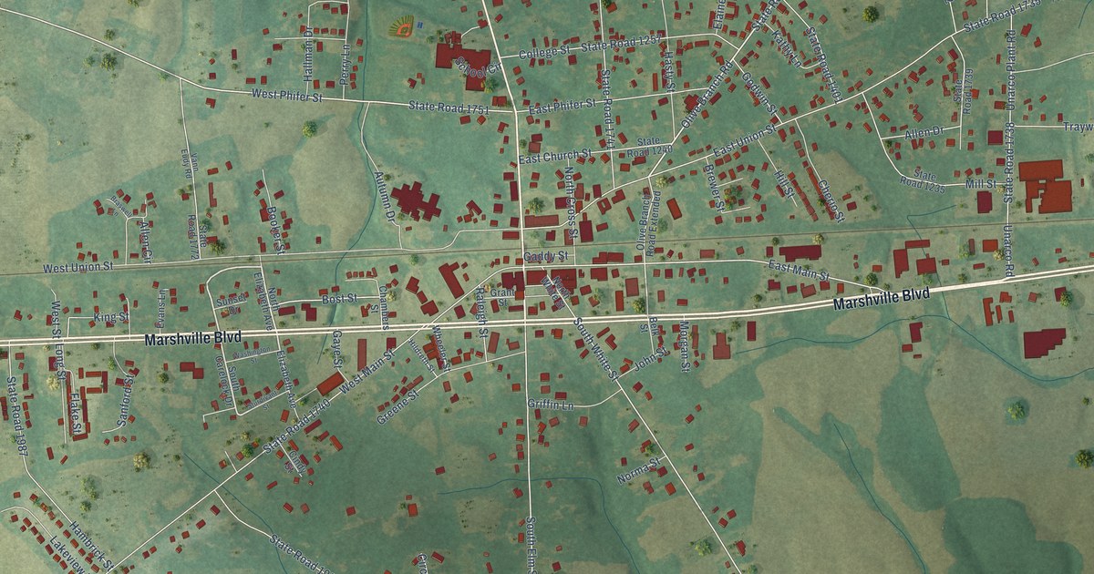 Map of Marshville, North Carolina in 2026