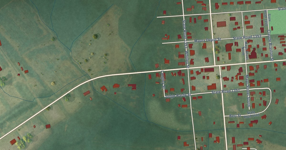 Map of Maury, North Carolina in 2026