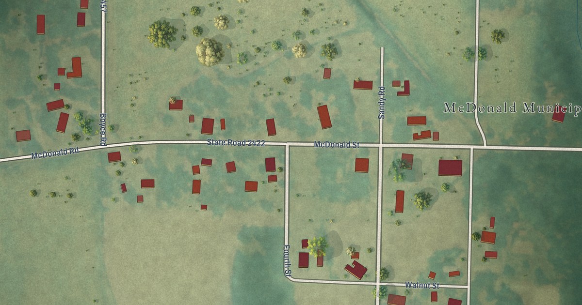 Map of McDonald, North Carolina in 2026