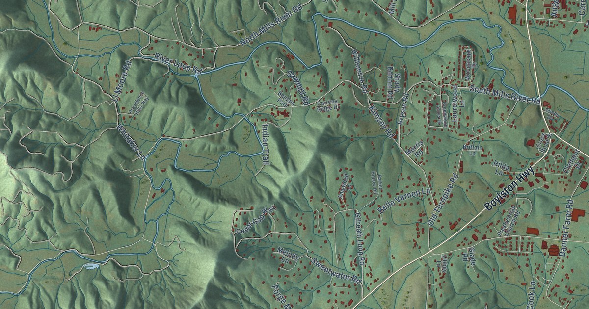 Map of Mills River, North Carolina in 2026
