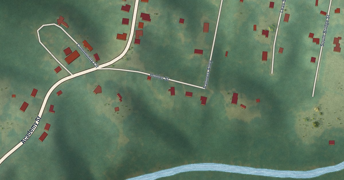 Map of Milton, North Carolina in 2026