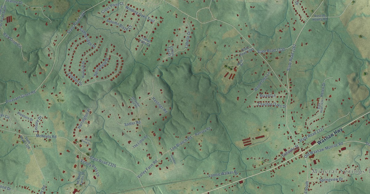 Map of Mineral Springs, North Carolina in 2026