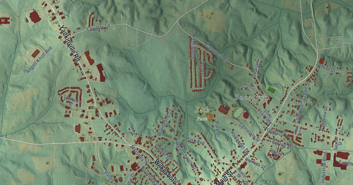 Map of Mocksville, North Carolina in 2026