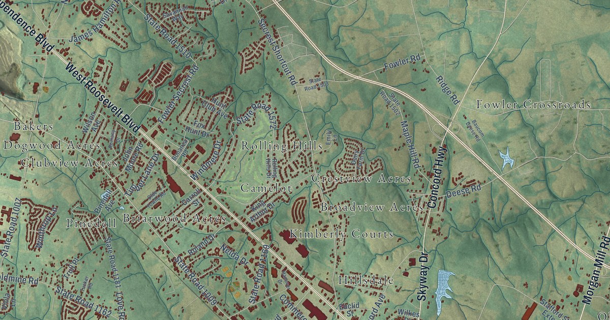 Map of Monroe, North Carolina in 2026