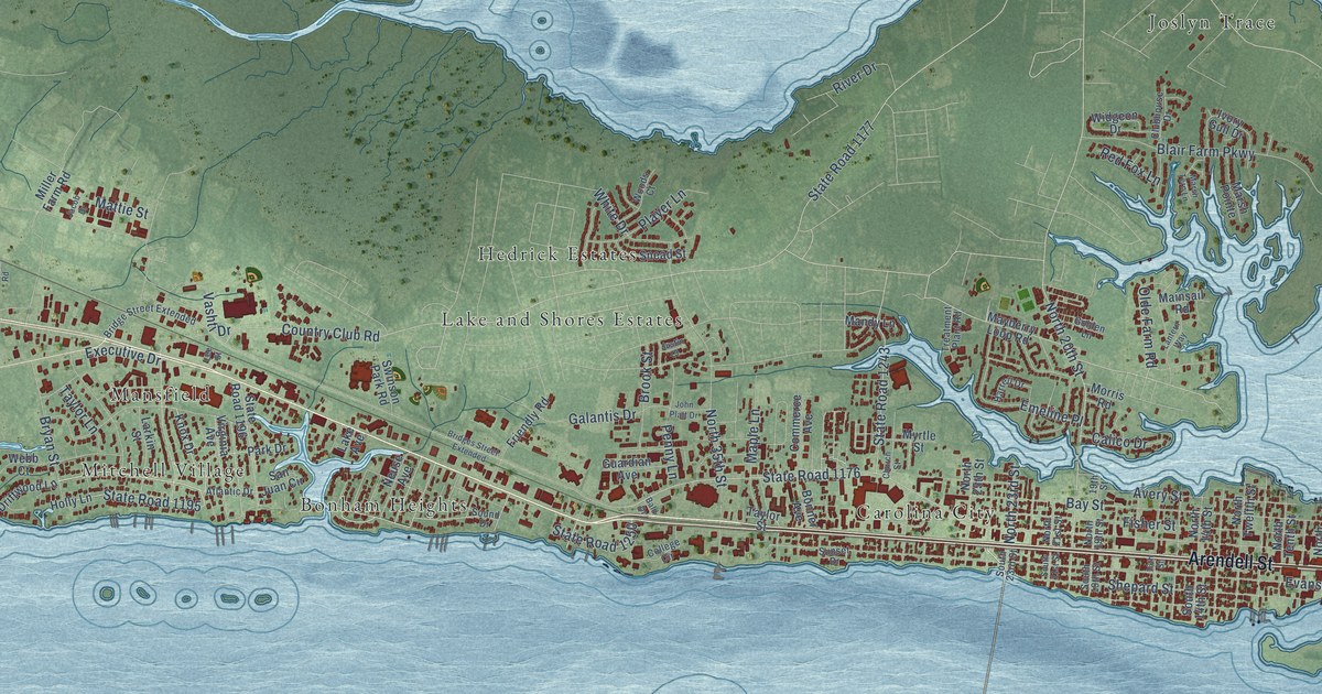Map of Morehead City, North Carolina in 2026