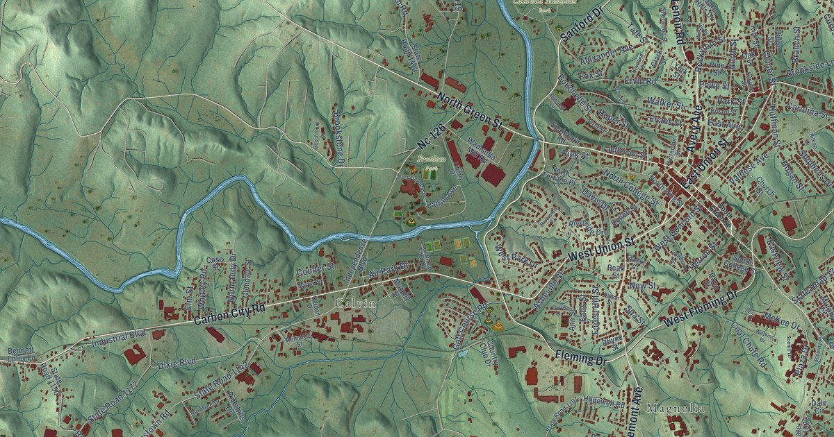 Map of Morganton, North Carolina in 2026