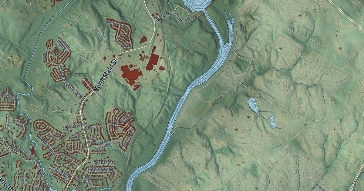 Map of Mount Holly, North Carolina in 2026