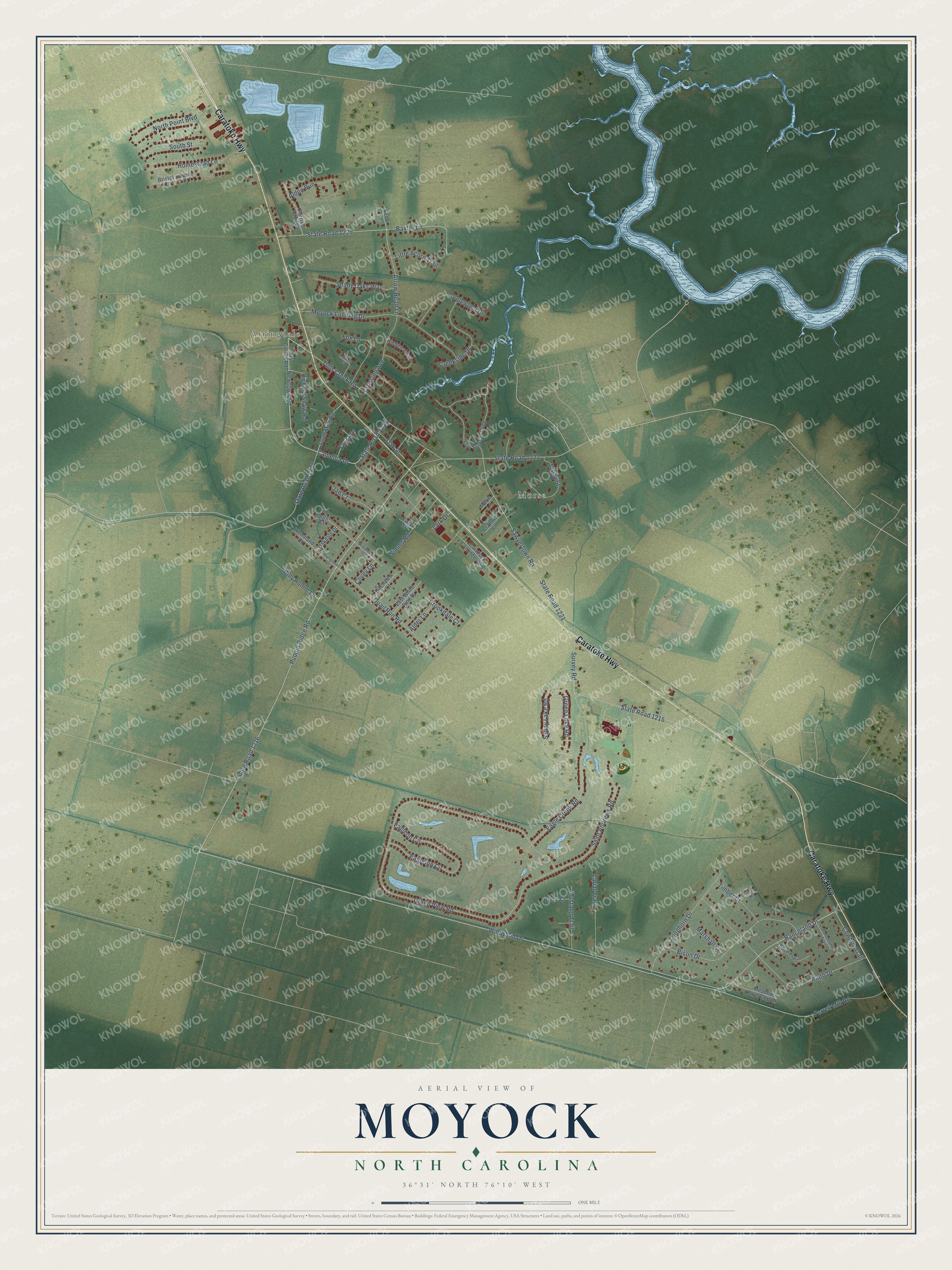 Watermarked full-map preview of Moyock, North Carolina