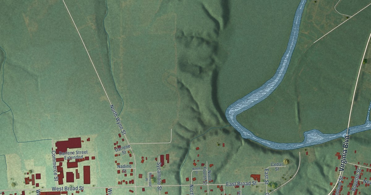 Map of Murfreesboro, North Carolina in 2026