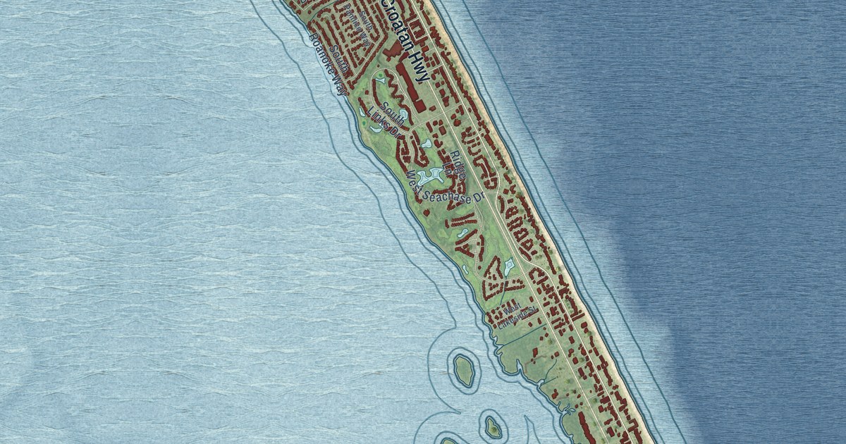 Map of Nags Head, North Carolina in 2026