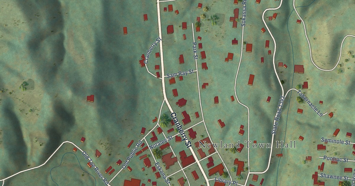 Map of Newland, North Carolina in 2026