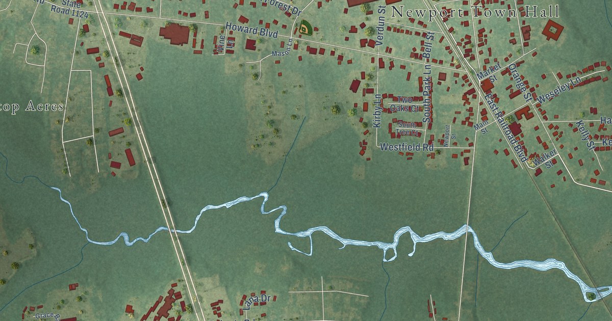 Map of Newport, North Carolina in 2026