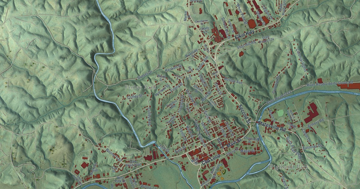 Map of North Wilkesboro, North Carolina in 2026