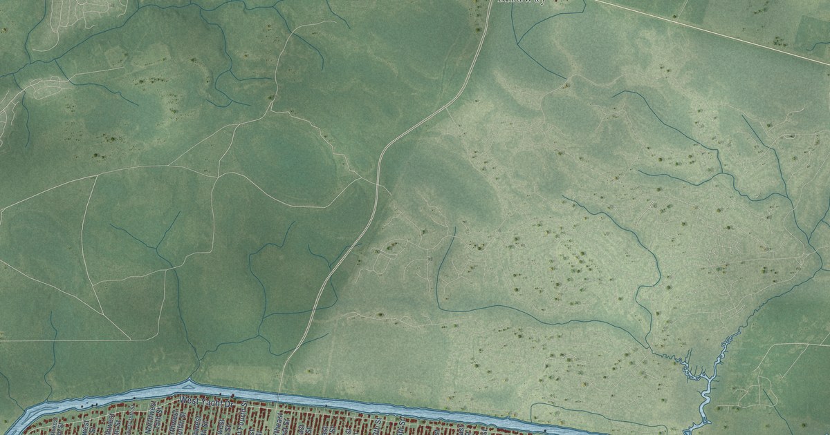 Map of Oak Island, North Carolina in 2026
