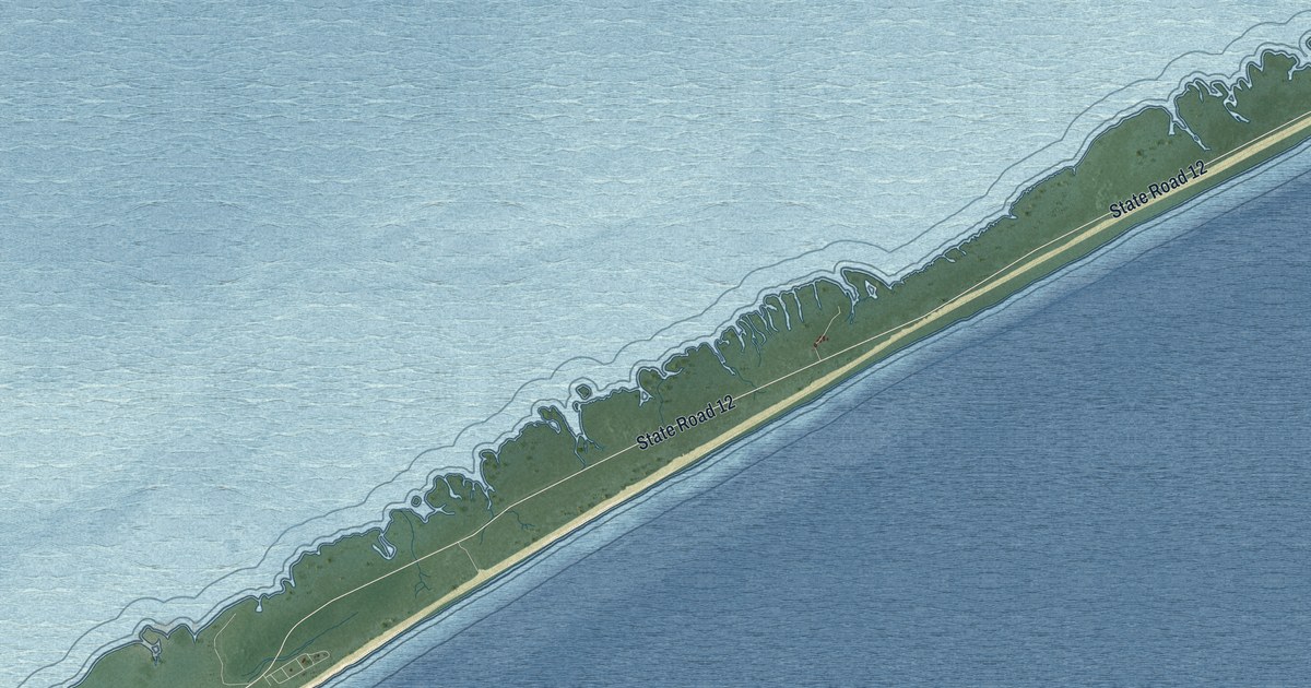 Detailed Map of Ocracoke, North Carolina