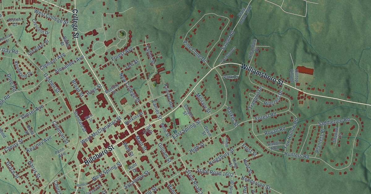 Map of Oxford, North Carolina in 2026