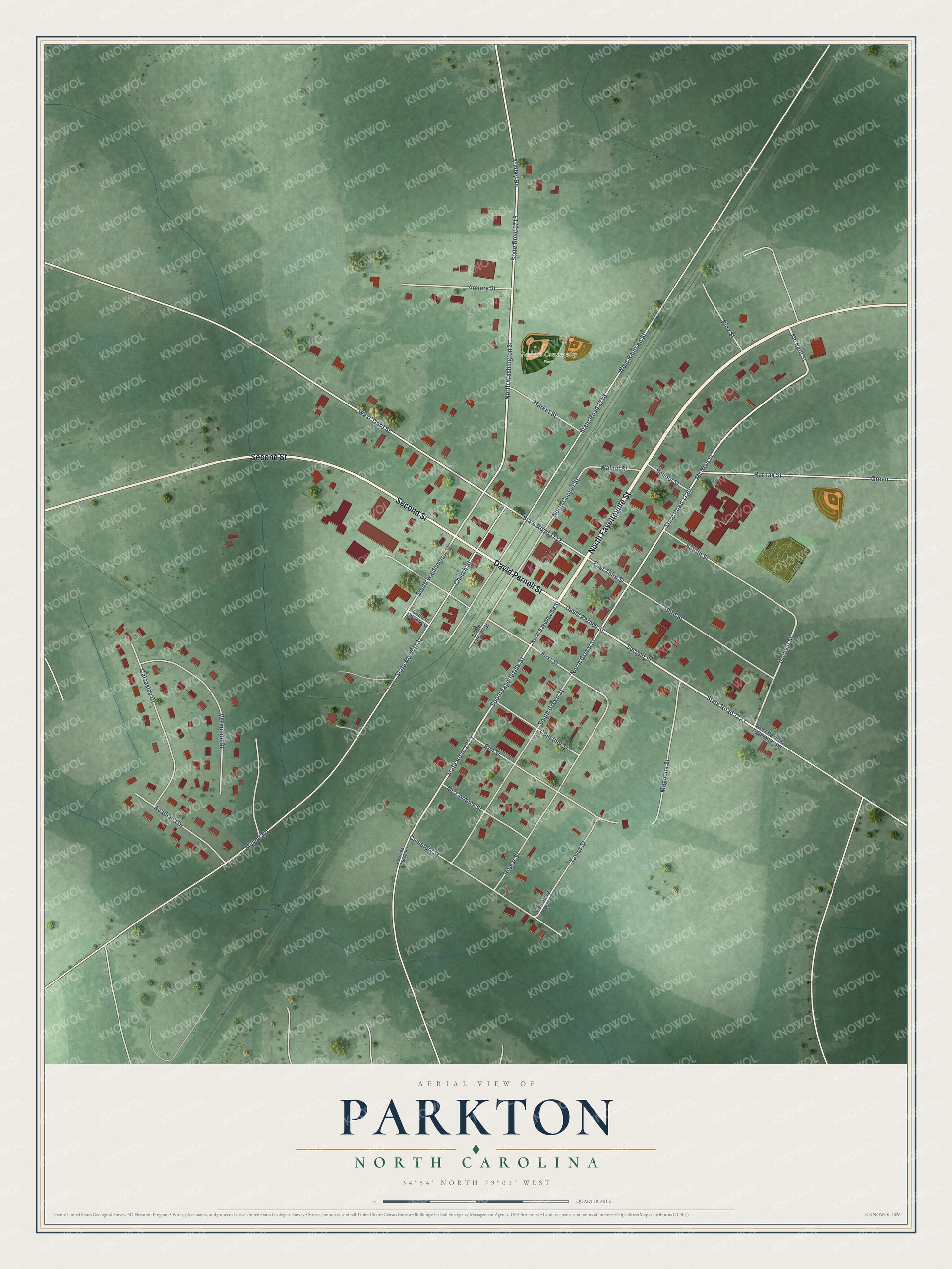 Watermarked full-map preview of Parkton, North Carolina