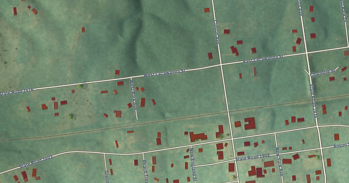 Map of Peachland, North Carolina in 2026
