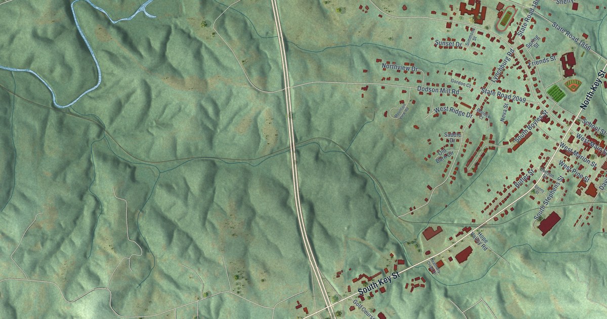 Map of Pilot Mountain, North Carolina in 2026