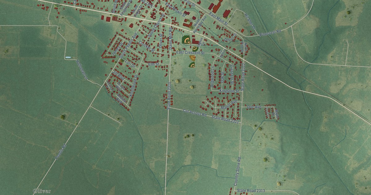 Map of Pine Level, North Carolina in 2026