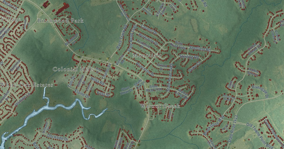 Map of Piney Green, North Carolina in 2026