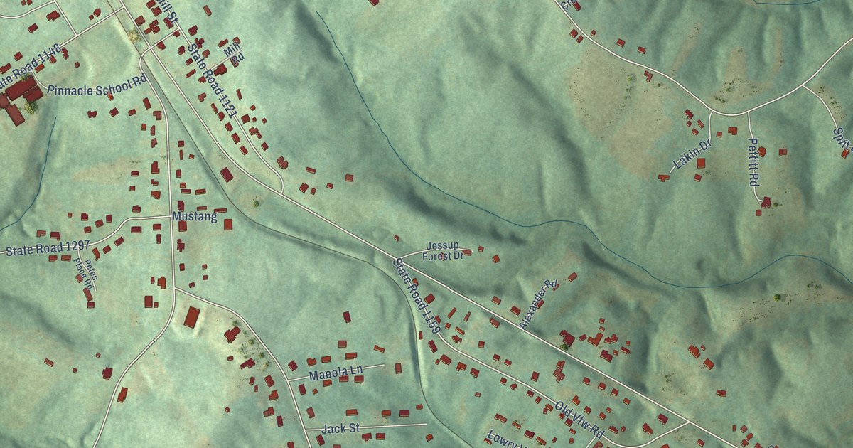 Map of Pinnacle, North Carolina in 2026