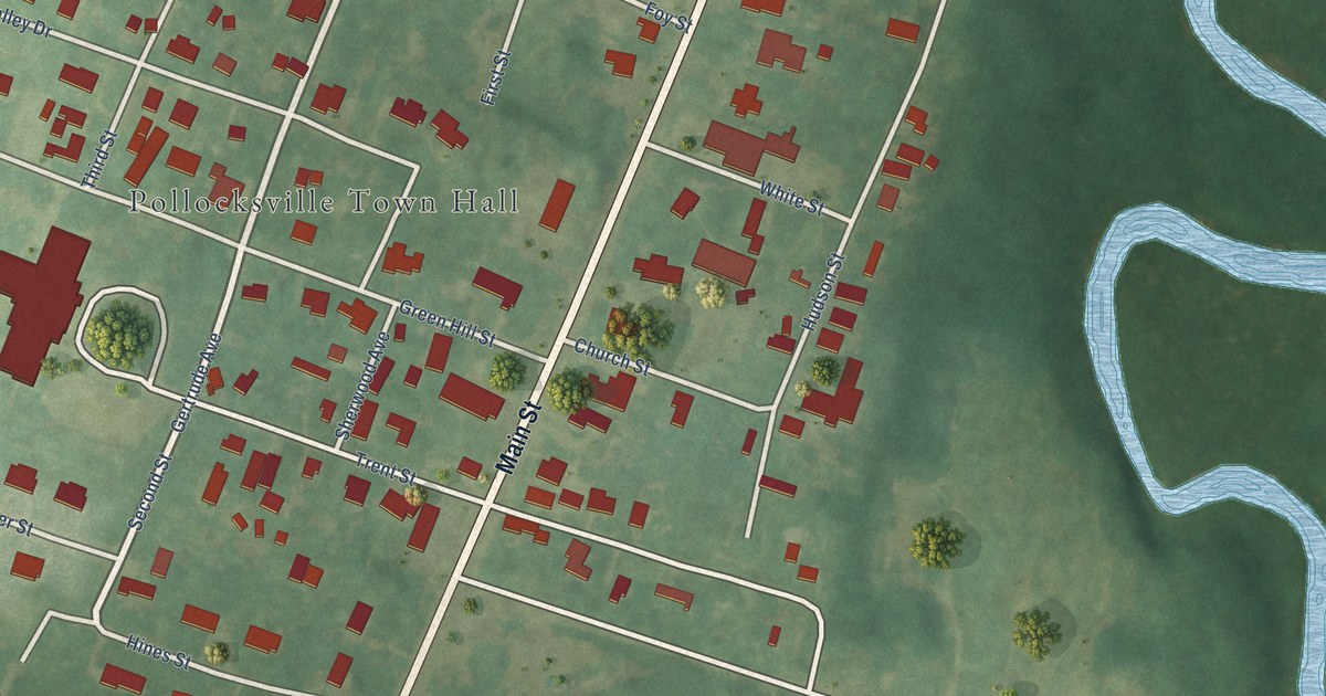 Map of Pollocksville, North Carolina in 2026