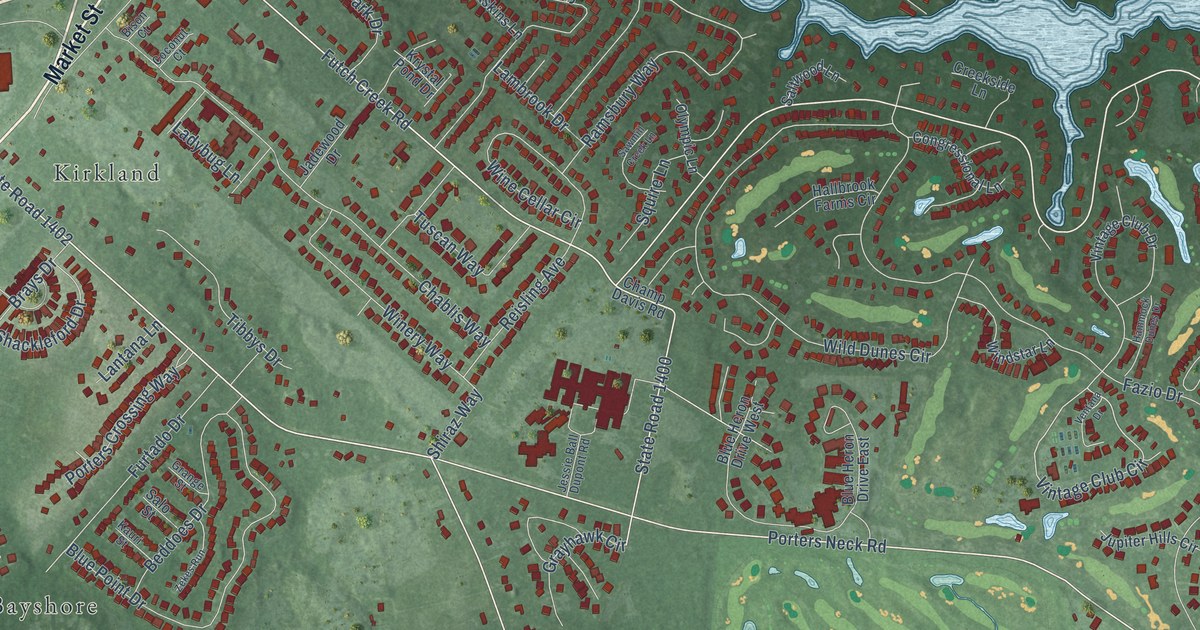 Map of Porters Neck, North Carolina in 2026