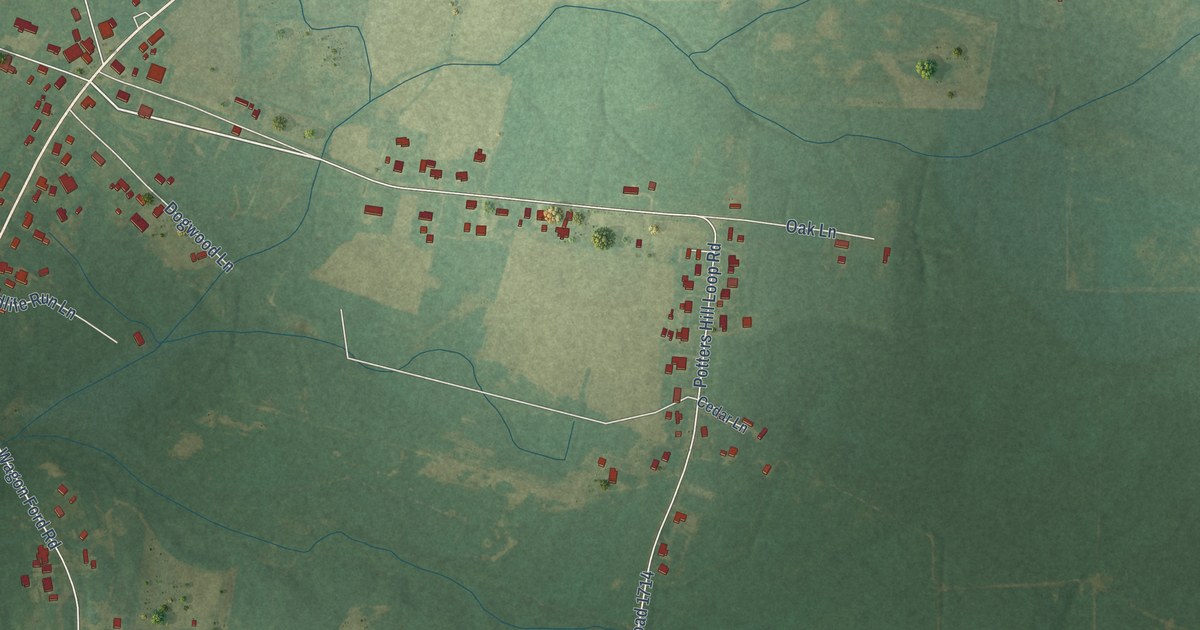 Map of Potters Hill, North Carolina in 2026