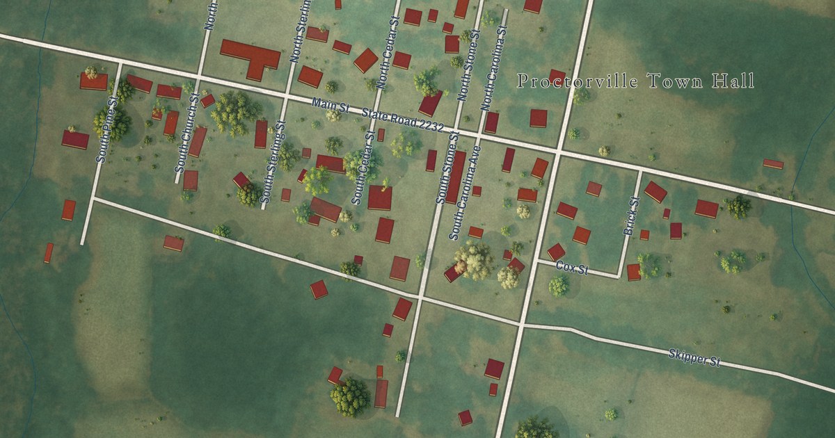 Map of Proctorville, North Carolina in 2026