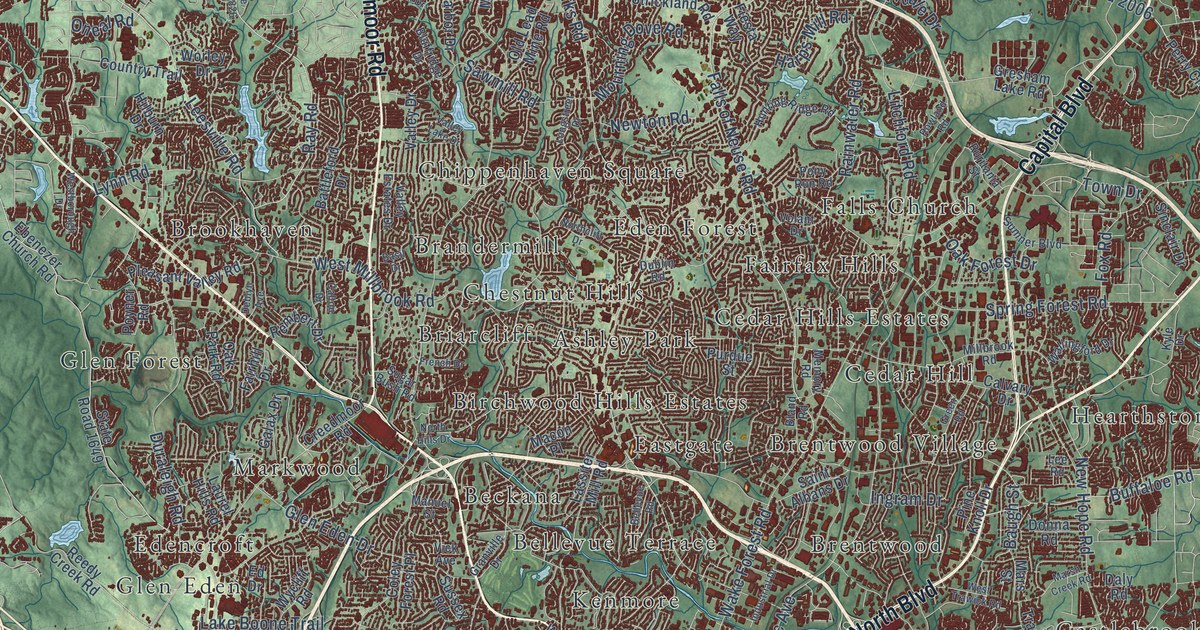 Map of Raleigh, North Carolina in 2026