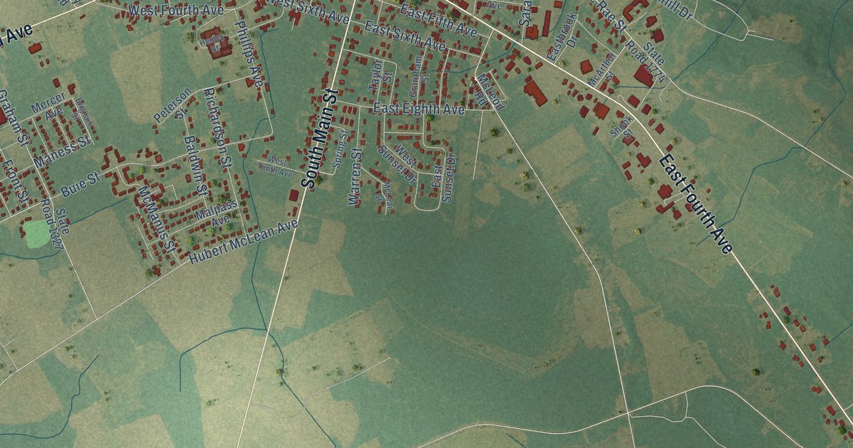 Map of Red Springs, North Carolina in 2026