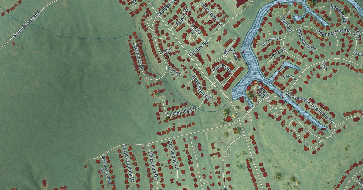 Map of River Bend, North Carolina in 2026