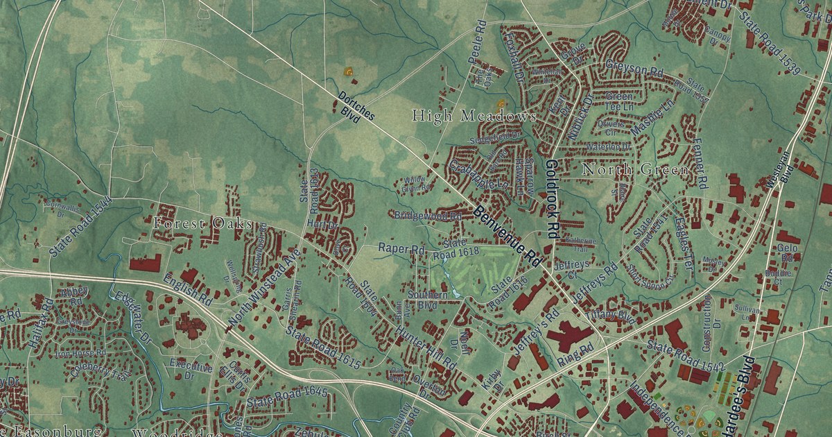 Map of Rocky Mount, North Carolina in 2026