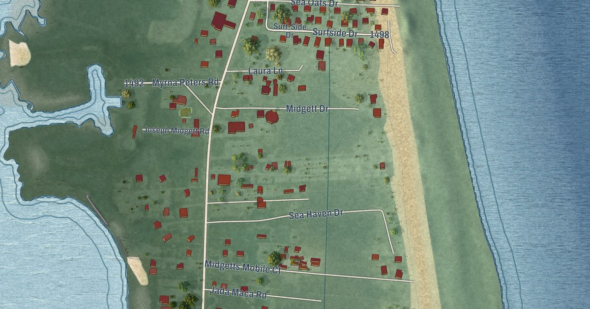 Map of Rodanthe, North Carolina in 2026