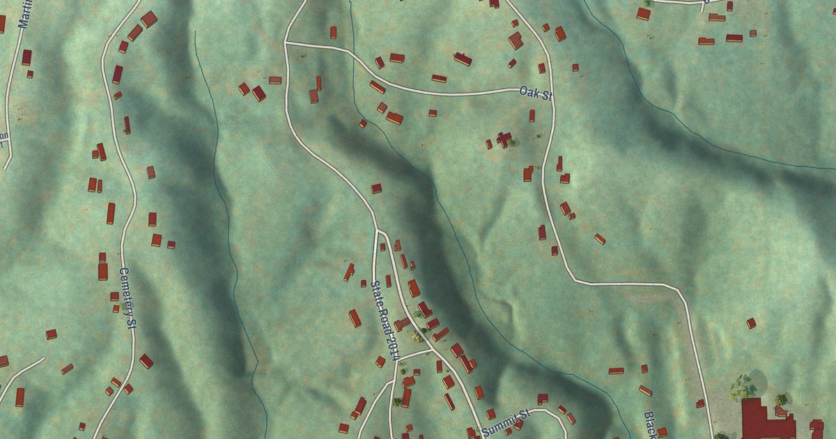 Map of Ronda, North Carolina in 2026