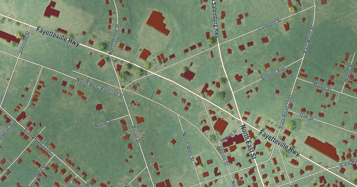 Map of Roseboro, North Carolina in 2026