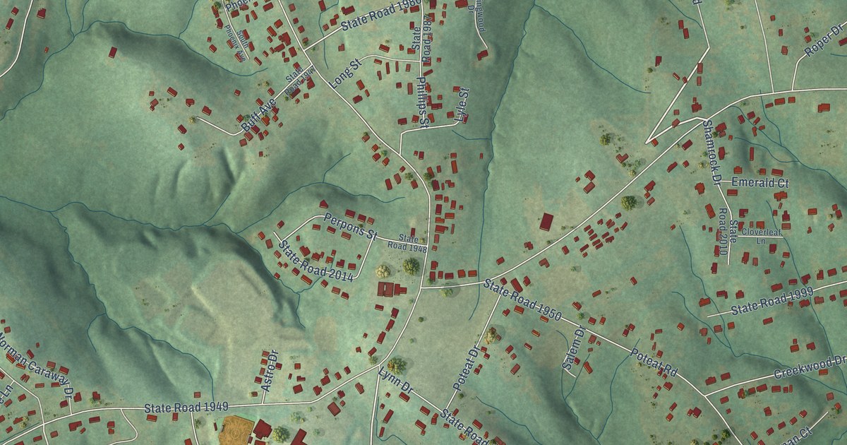 Map of Salem, North Carolina in 2026