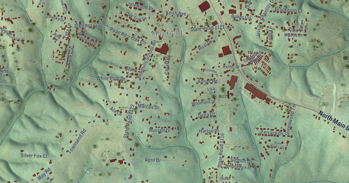 Map of Sawmills, North Carolina in 2026
