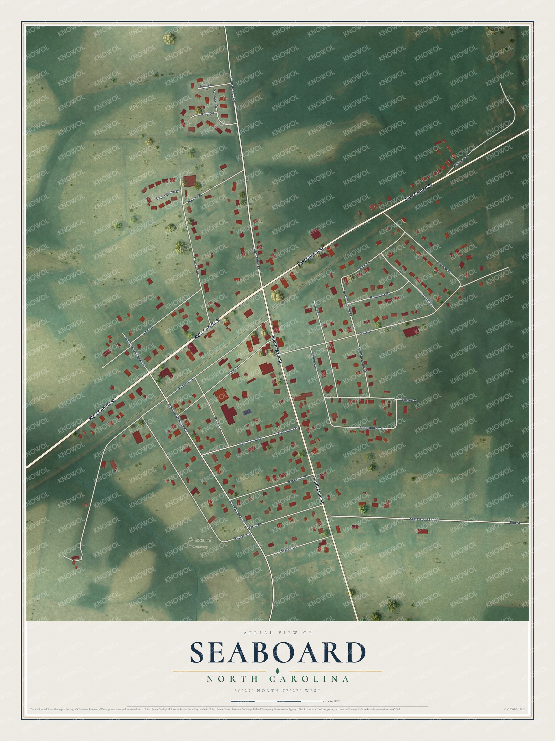 Watermarked full-map preview of Seaboard, North Carolina