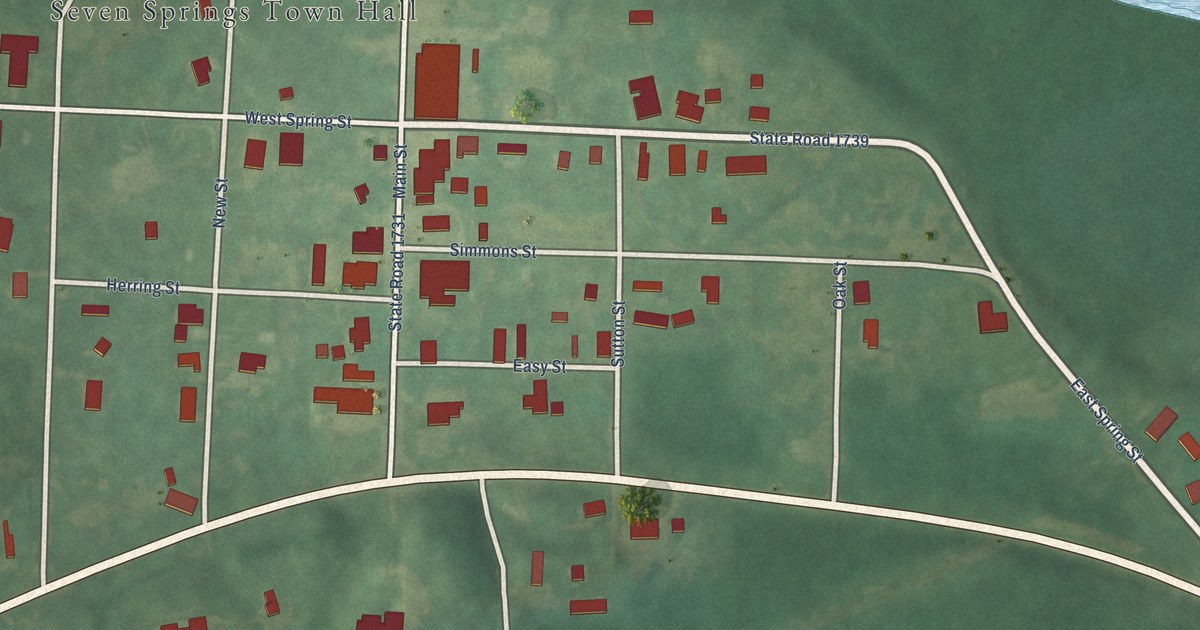 Map of Seven Springs, North Carolina in 2026
