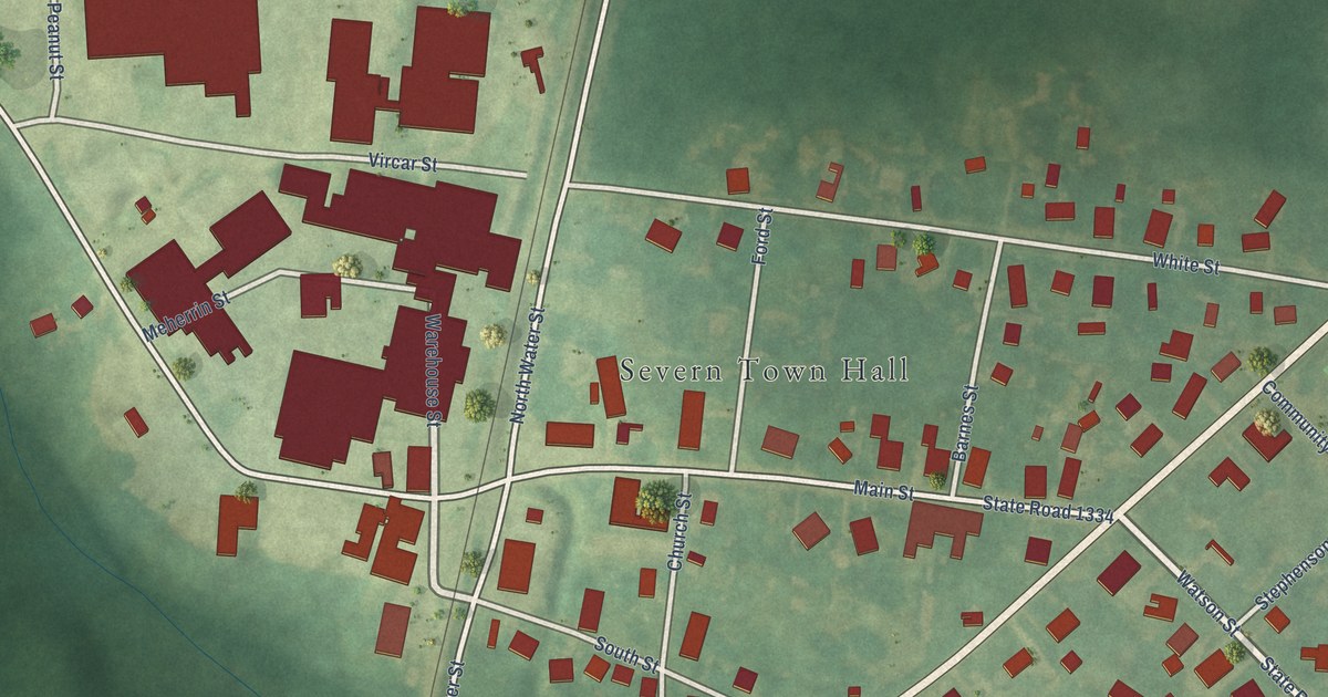 Map of Severn, North Carolina in 2026