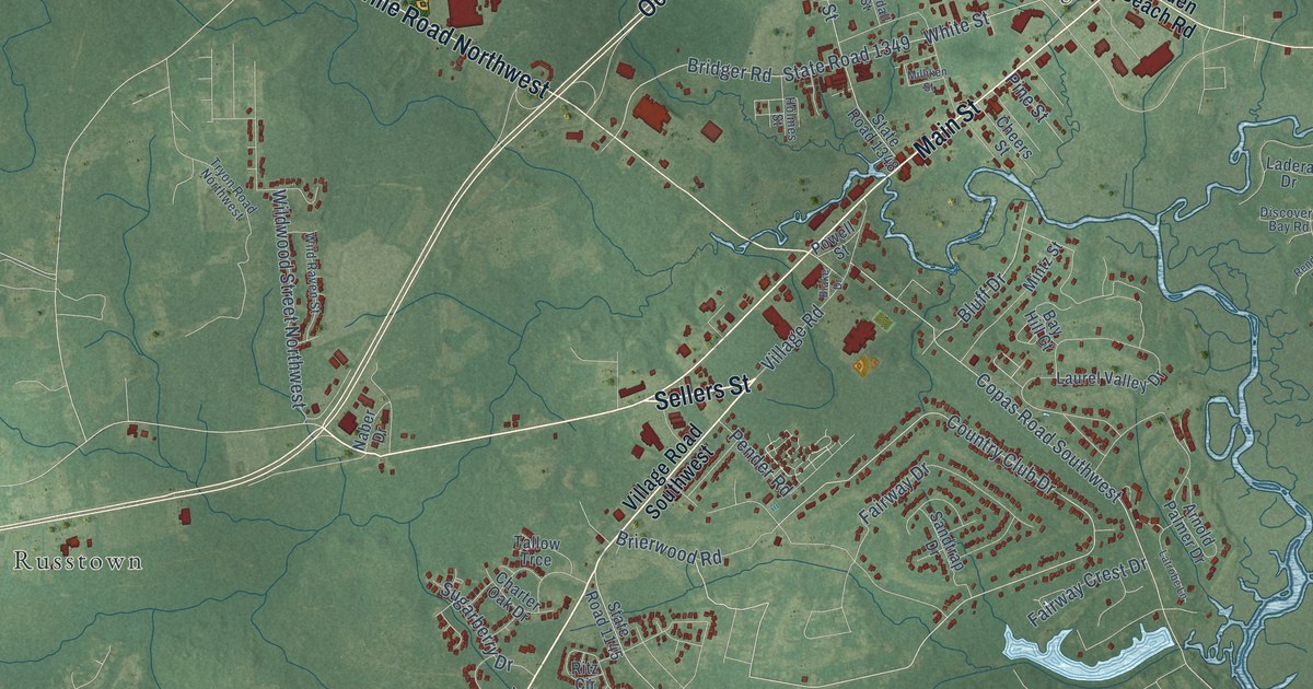 Map of Shallotte, North Carolina in 2026