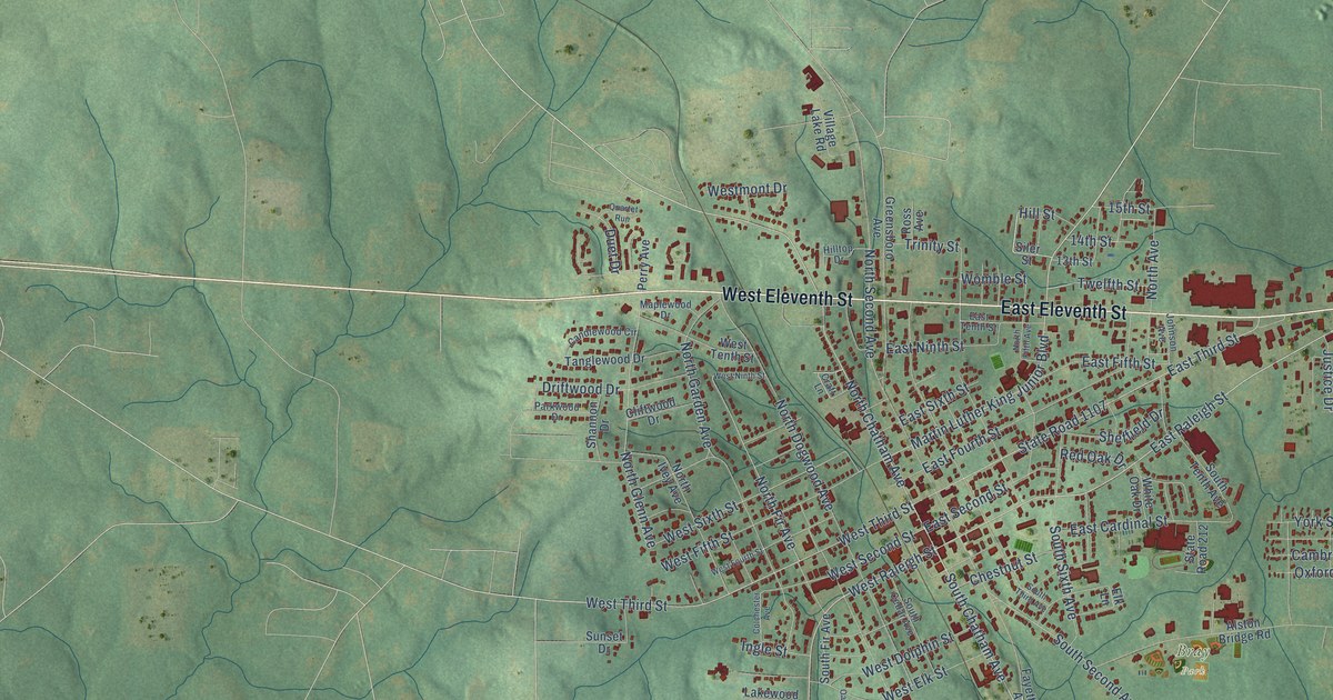 Map of Siler City, North Carolina in 2026