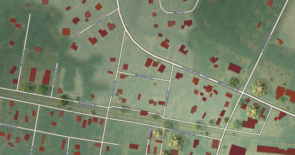 Map of Simpson, North Carolina in 2026