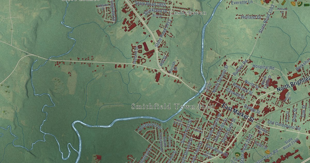 Map of Smithfield, North Carolina in 2026