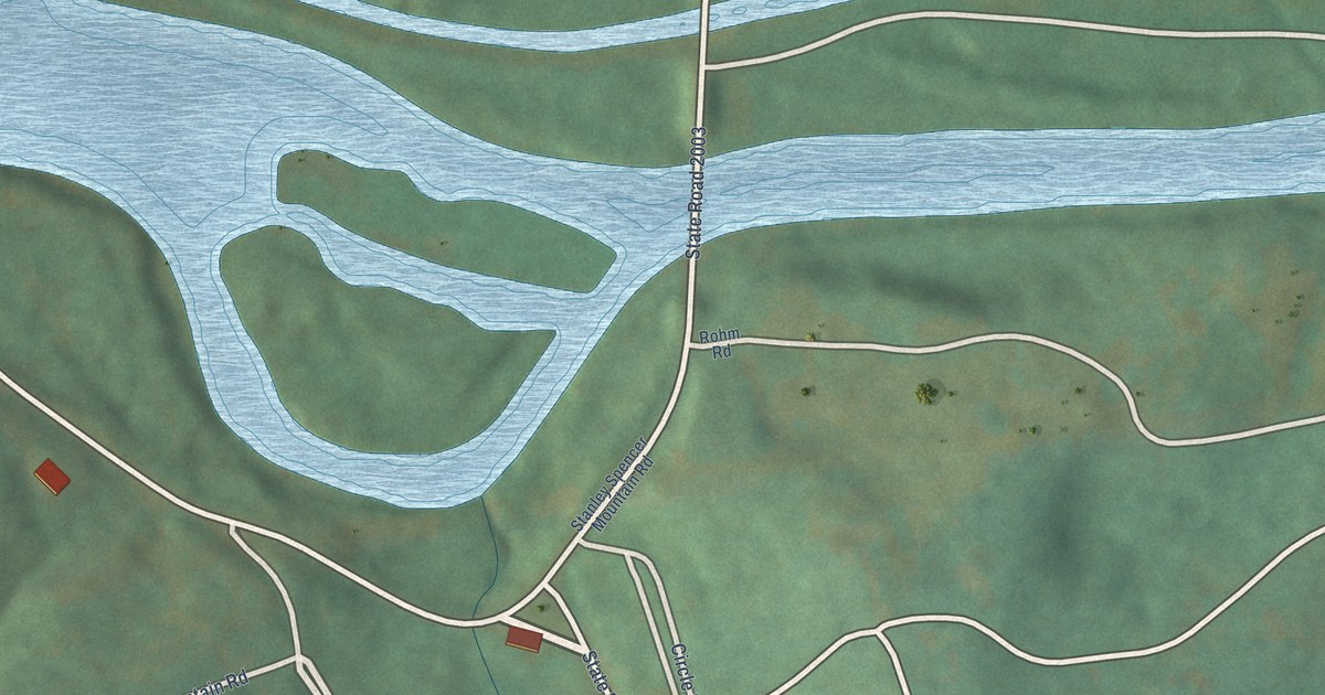 Map of Spencer Mountain, North Carolina in 2026