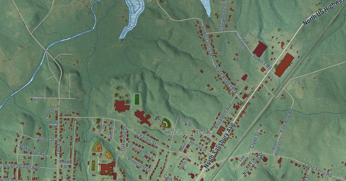 Map of Spencer, North Carolina in 2026