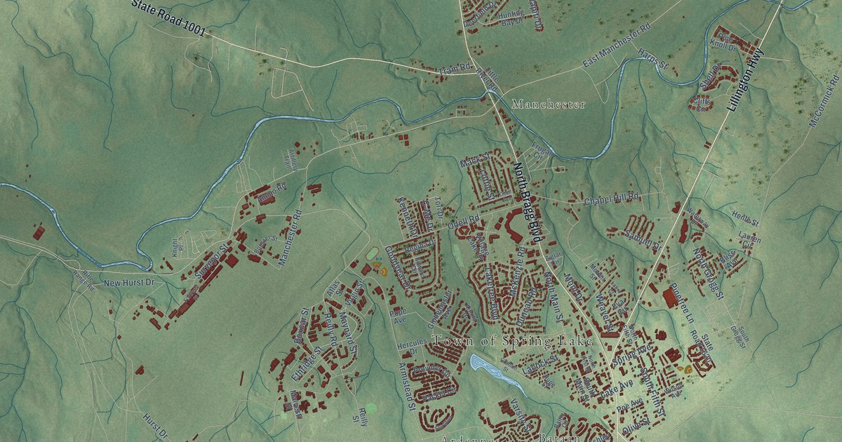 Map of Spring Lake, North Carolina in 2026